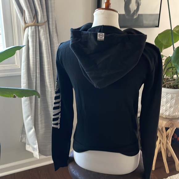 VS PINK black, lightweight, zip up  hoodie (XS) - Picture 2 of 8